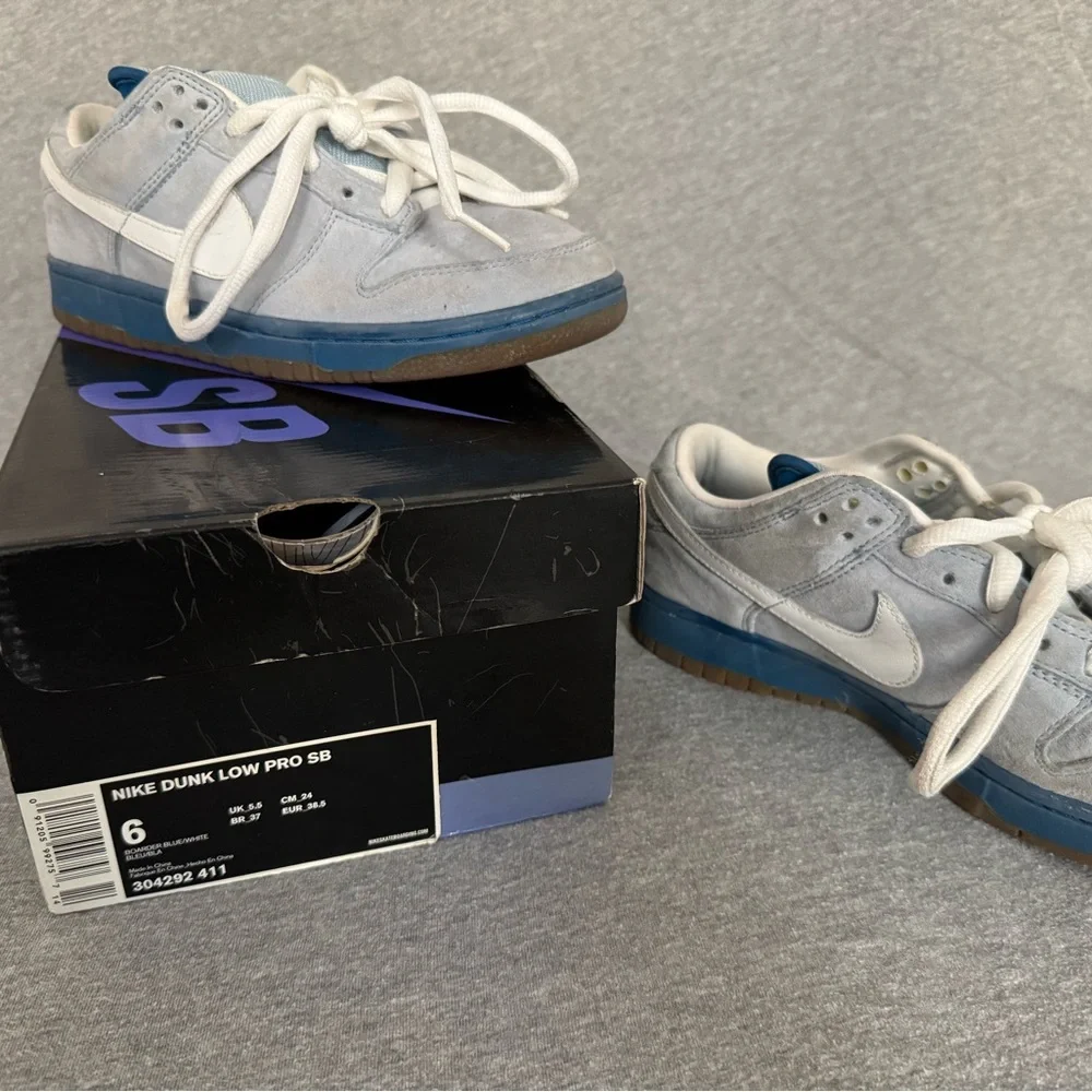 Nike Dunk Low Pro SB Boarder Blue & White Size 6 - Picture 10 of 10